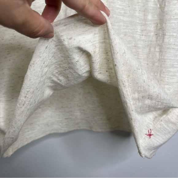 We The Free Embroidered Wildlife Round Neck Short Sleeve Linen Shirt Size S NWT - Picture 8 of 14